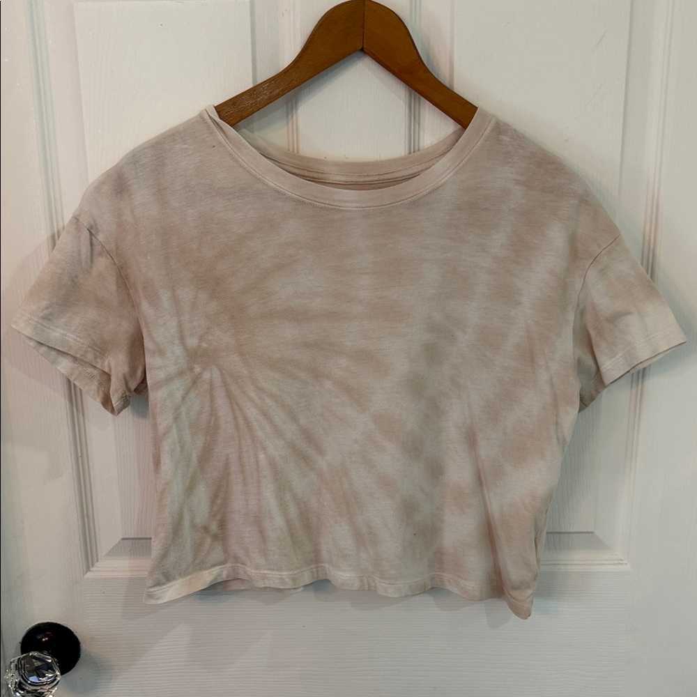 Old Navy Pink Tie-Dye Cropped Tee